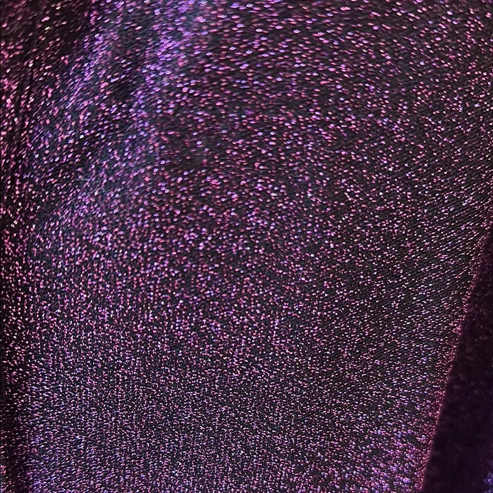 Purple Glitter Button-Up Shirt - Picture 4 of 4